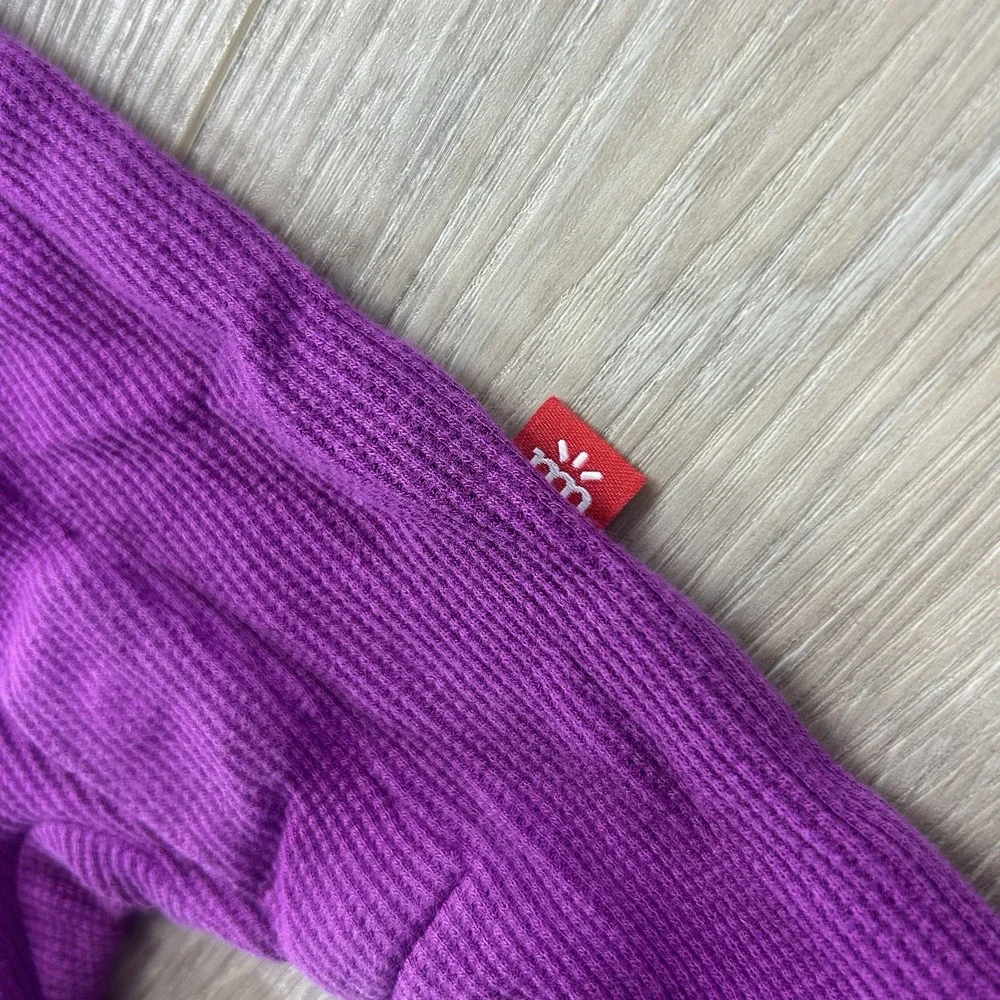 Magnetic Me Newborn Purple Asymmetrical Waffle Thermal One Piece Sleeper